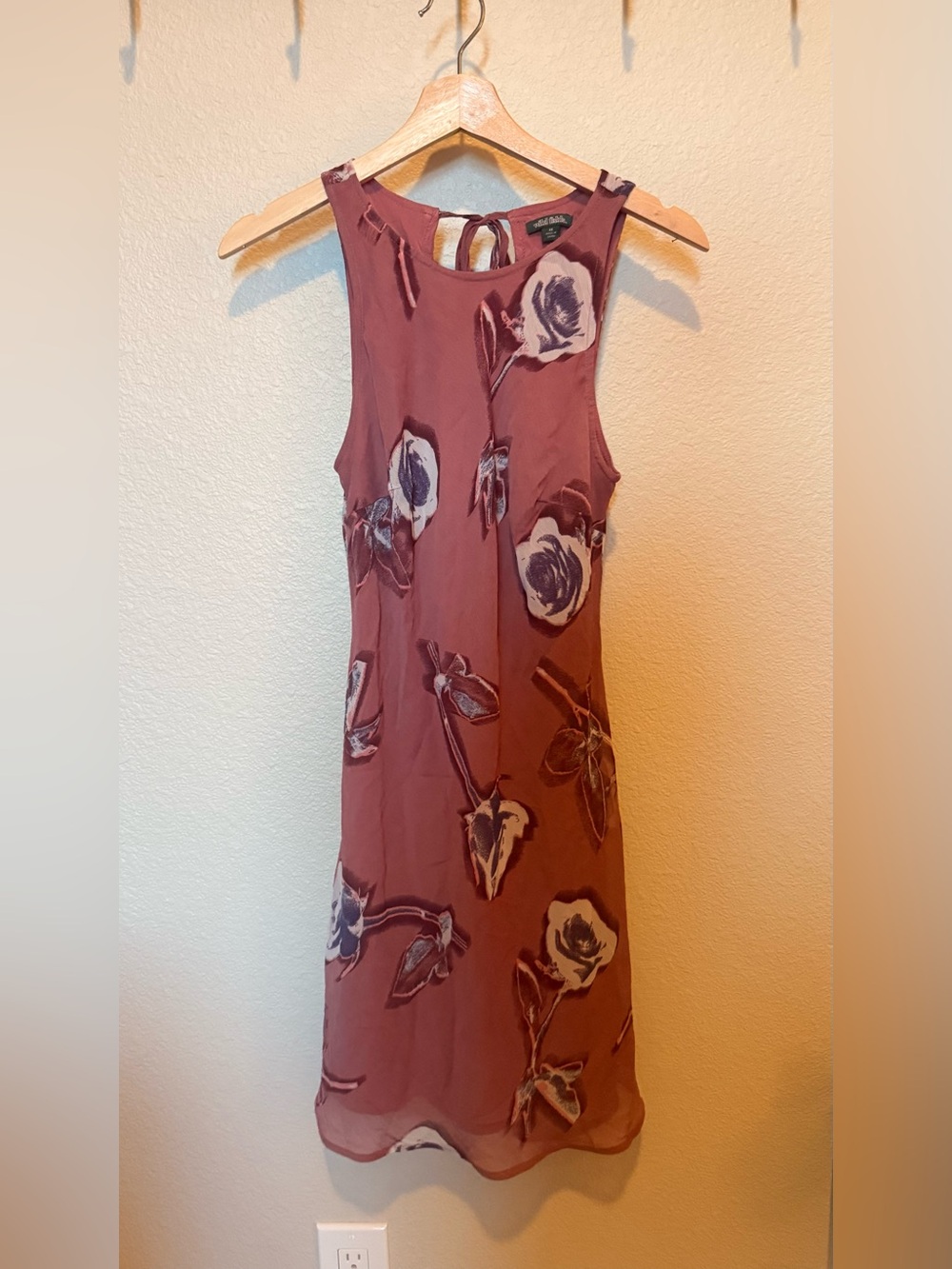 wild fable Mauve Floral Sleeveless Shift Dress